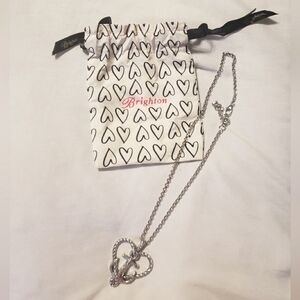Gently USED Vintage Silvertone Brighton Seas the Day Heart Necklace